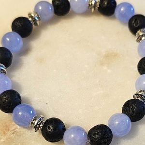 Stretchy gemstone beaded bracelet